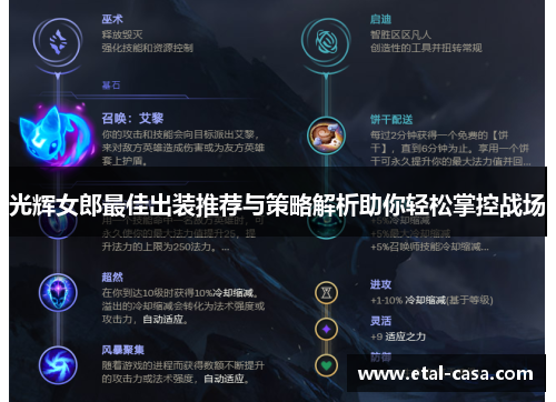 光辉女郎最佳出装推荐与策略解析助你轻松掌控战场 光辉女郎最佳出装推荐与策略解析助你轻松掌控战场